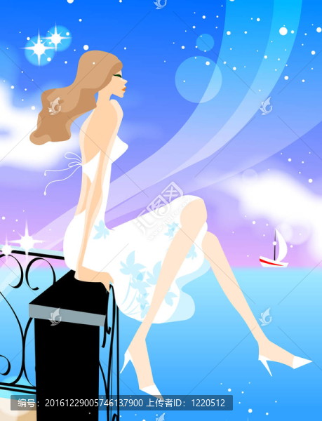 女人在夏天