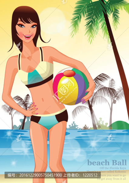 Beach的女人