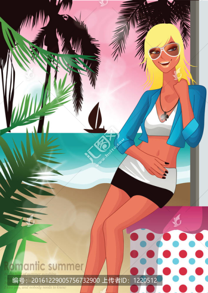 Beach的女人