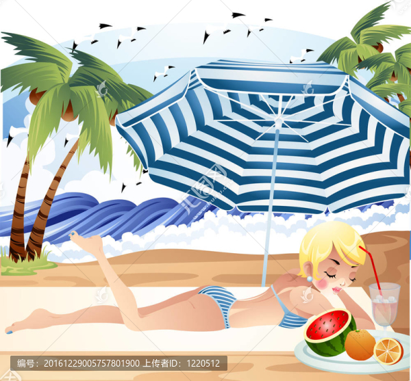 女人在夏天