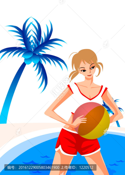 女人在夏天