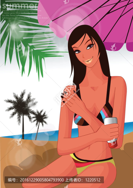 Beach的女人