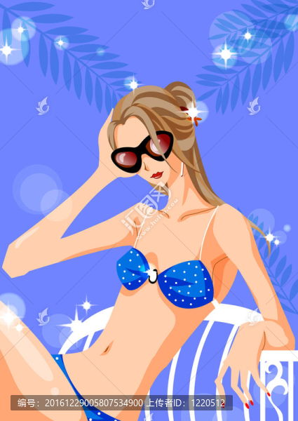 女人在夏天