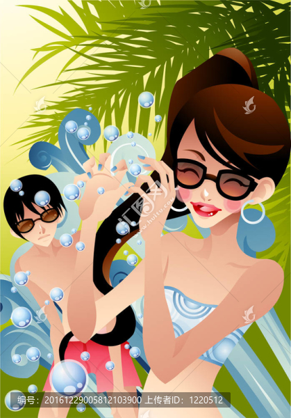 女人在夏天