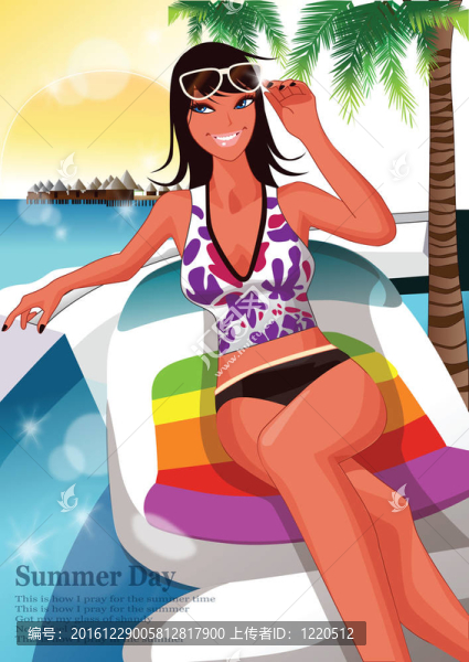 Beach的女人