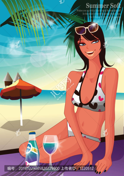 Beach的女人