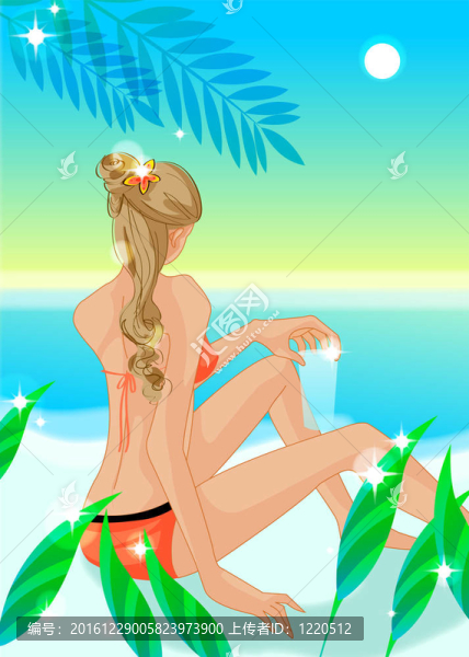 女人在夏天