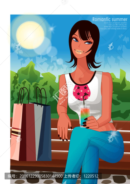 女人在夏天