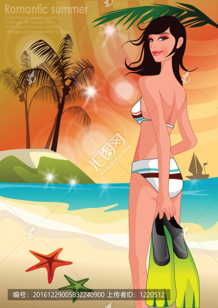 Beach的女人