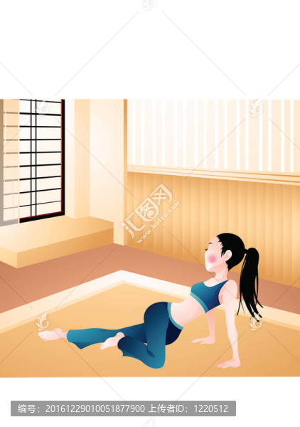 女人在瑜伽
