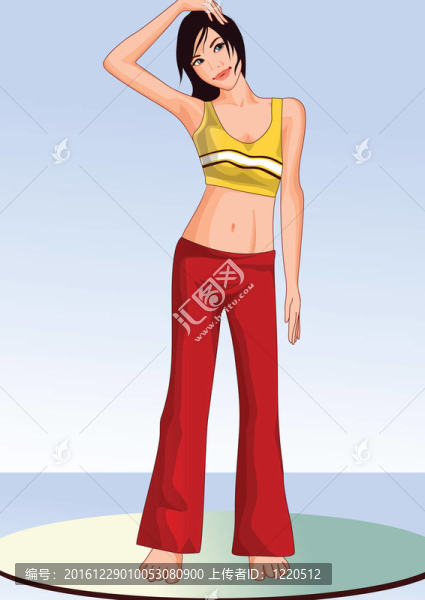 女人在瑜伽