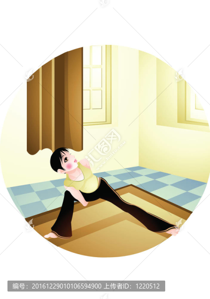 女人在瑜伽
