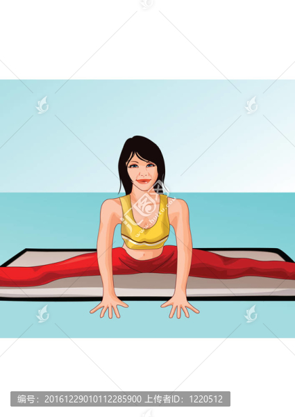 女人在瑜伽