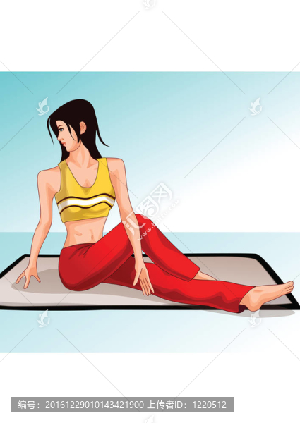 女人在瑜伽