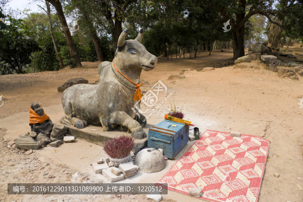 祈禱祭在Phnom,Bakheng；柬埔寨