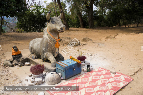 祈禱祭在Phnom,Bakheng；柬埔寨