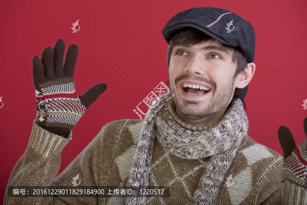 冬天的人笑