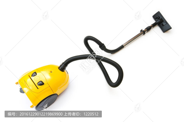 隔離在白色背景上的吸塵器