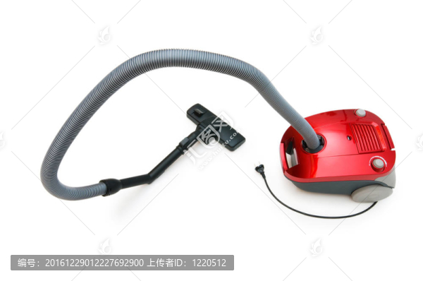 隔離在白色背景上的吸塵器