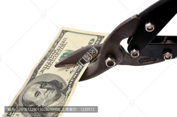 剪刀金屬和美元