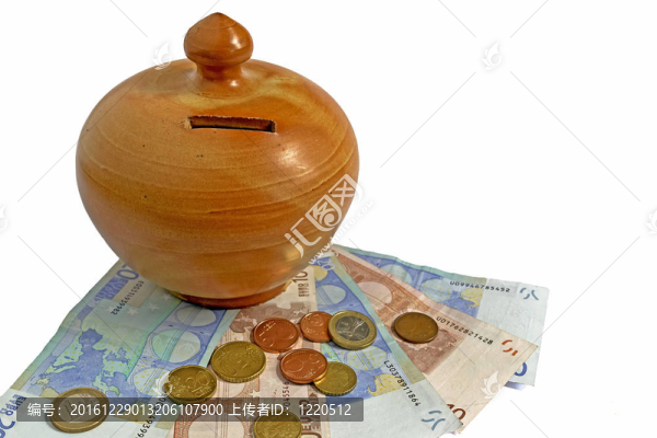帶歐元的錢箱