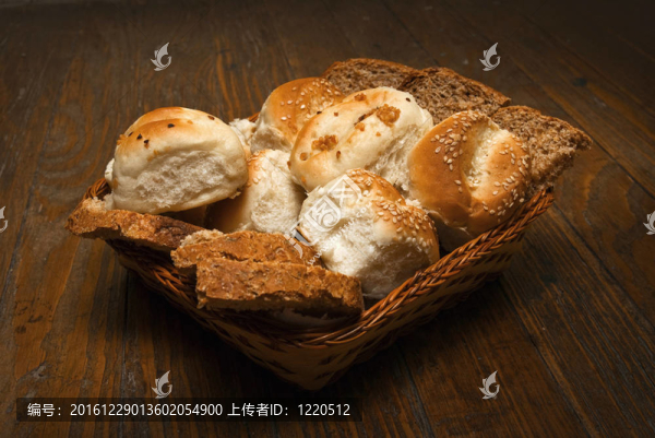 世界的食物：籃子里的新鮮面包