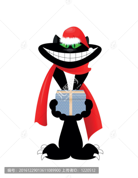 Santa帽子貓
