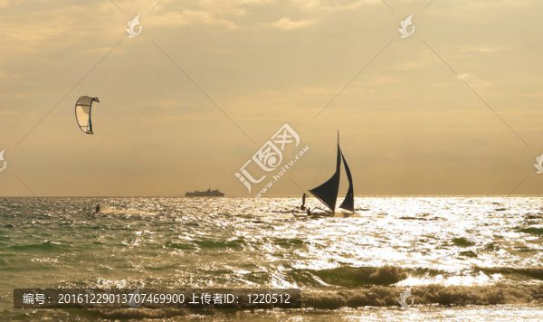 海灘上的日落