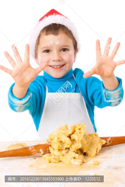微笑的圣誕小男孩