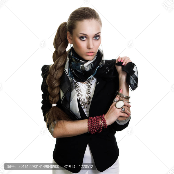與珠寶首飾套性感的女人肖像