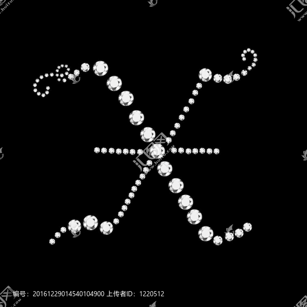 X信鉆石金光閃閃的星星