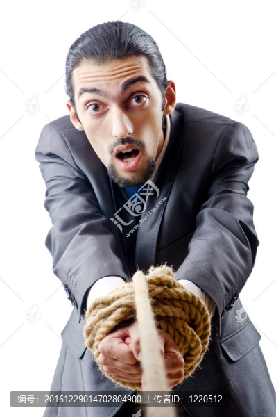 商人在拔河中的概念