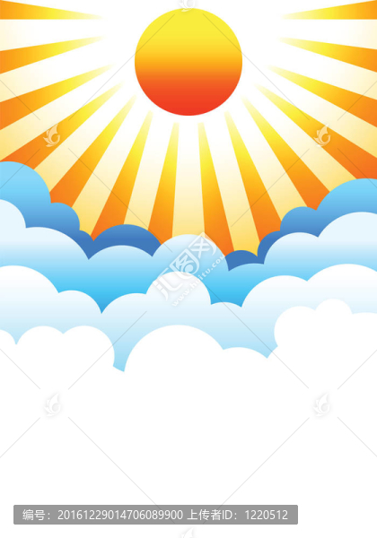 太陽在云層之上升起