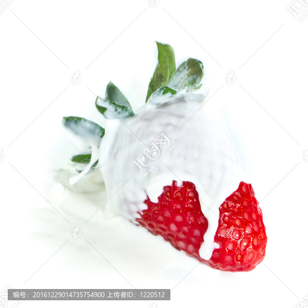 草莓濺奶