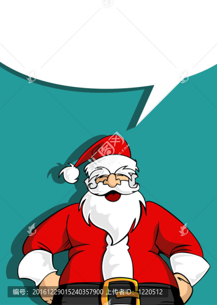 空白社交泡泡Santa賀卡