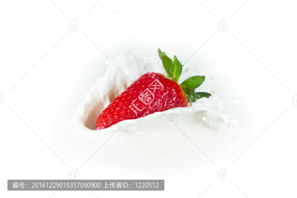 草莓濺奶
