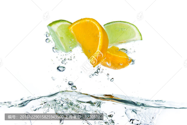 柑橘類水果飛濺