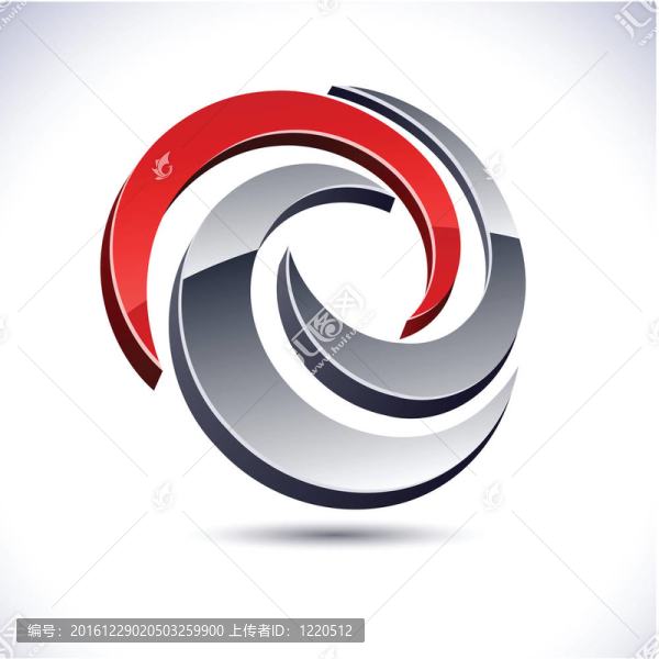 摘要3D漩渦圖標(biāo)。