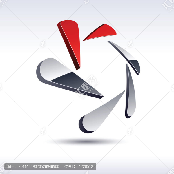 抽象三維圖標(biāo)。