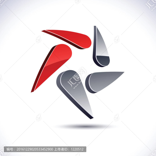 抽象三維圖標(biāo)。
