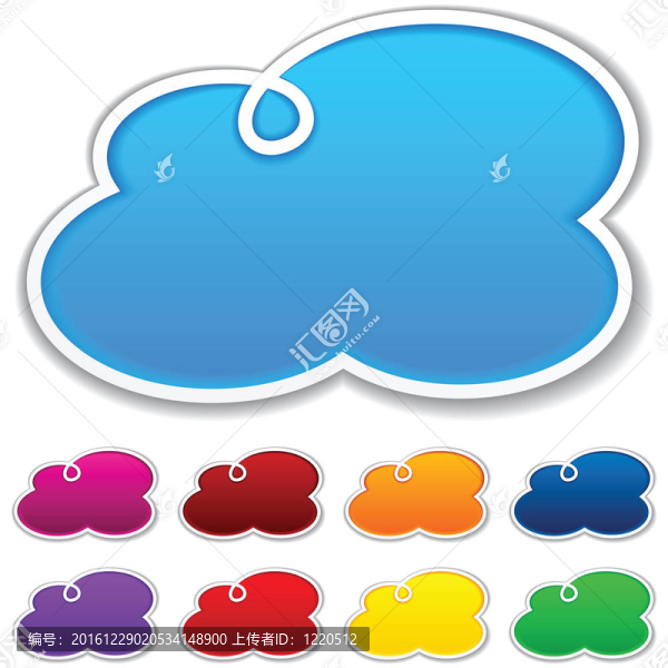 Cloudscape通知紙的形狀。
