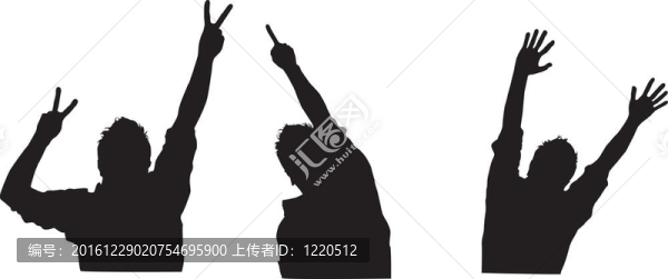 剪影的男人