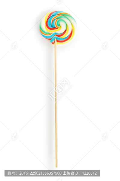 五顏六色的棒棒糖，孤立在白色背景