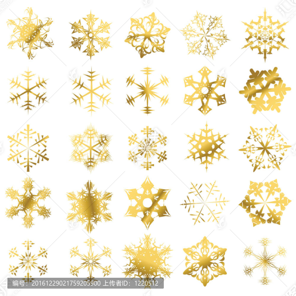 金色的雪花隔離