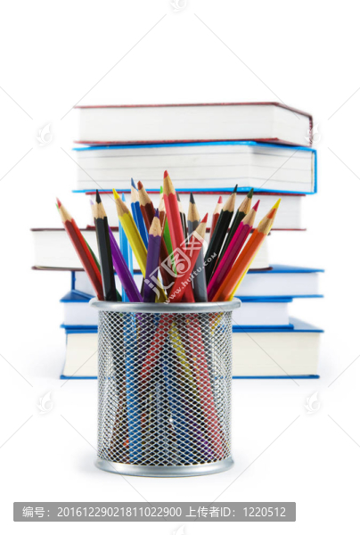 回到學校的概念與書籍和鉛筆