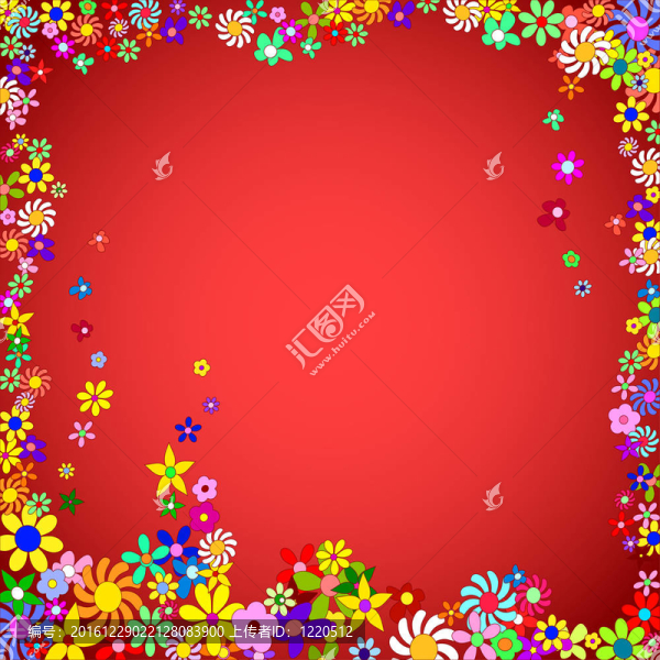 Colorful,Flowers紅框