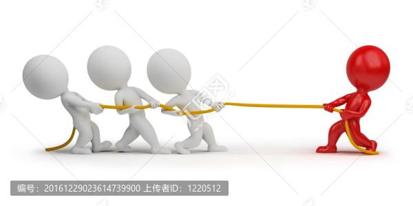 3D小人物-拉繩