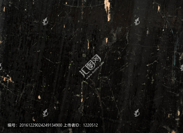 舊木板紋理；涂黑色漆；搔。