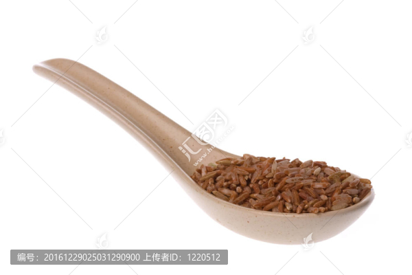 湯匙上的紅米