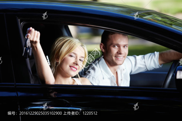 在車上